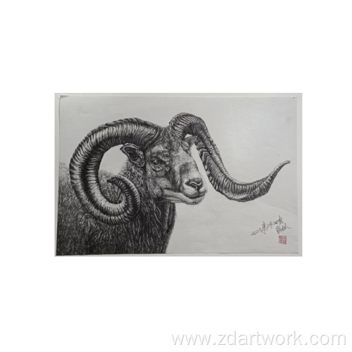 Goat works of pen painting
